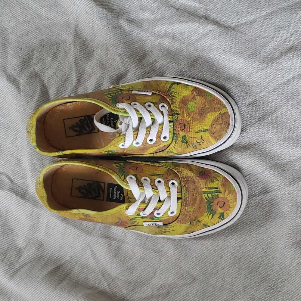 RARE Size 5.5 womens Van Gogh Sunflowers Vans
